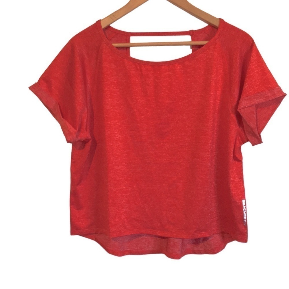 Beach body Low back short sleeve slightly cropped oversize loose fit shirt small